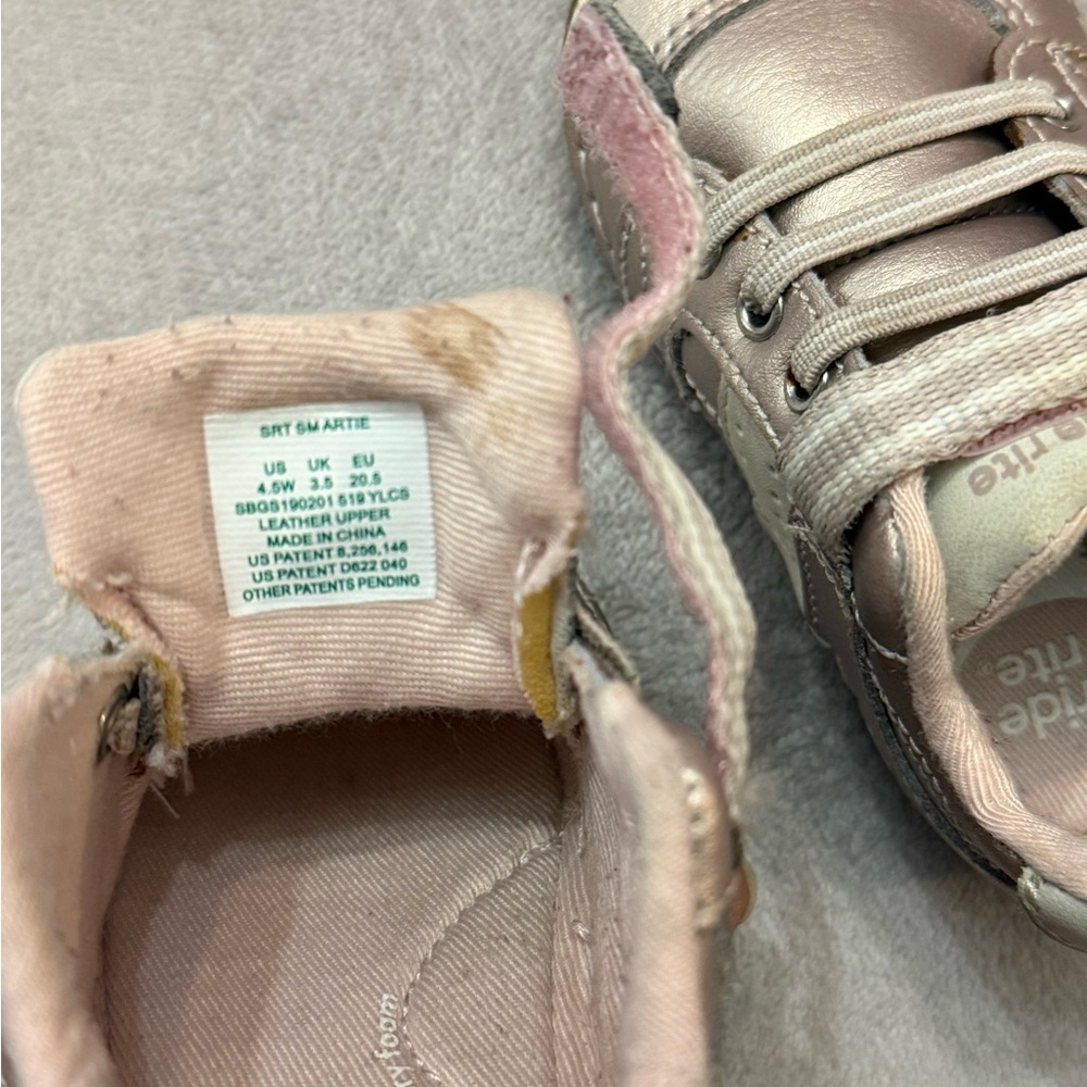 Stride Rite Toddler Shoes – Size 4.5 Wide (W) Metallic Pink Easy On/Off - Picture 6 of 8